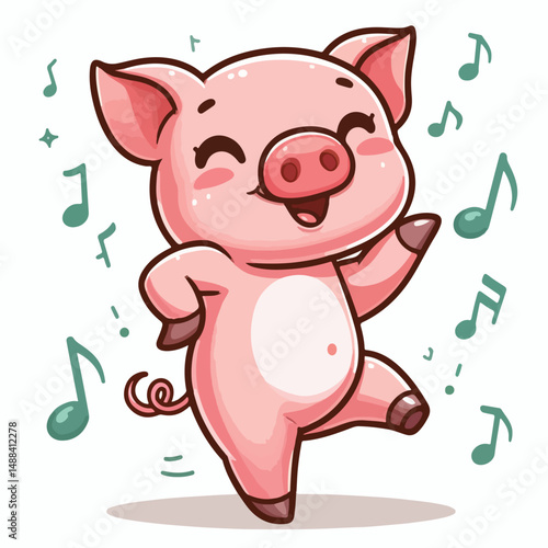 cute pig vector