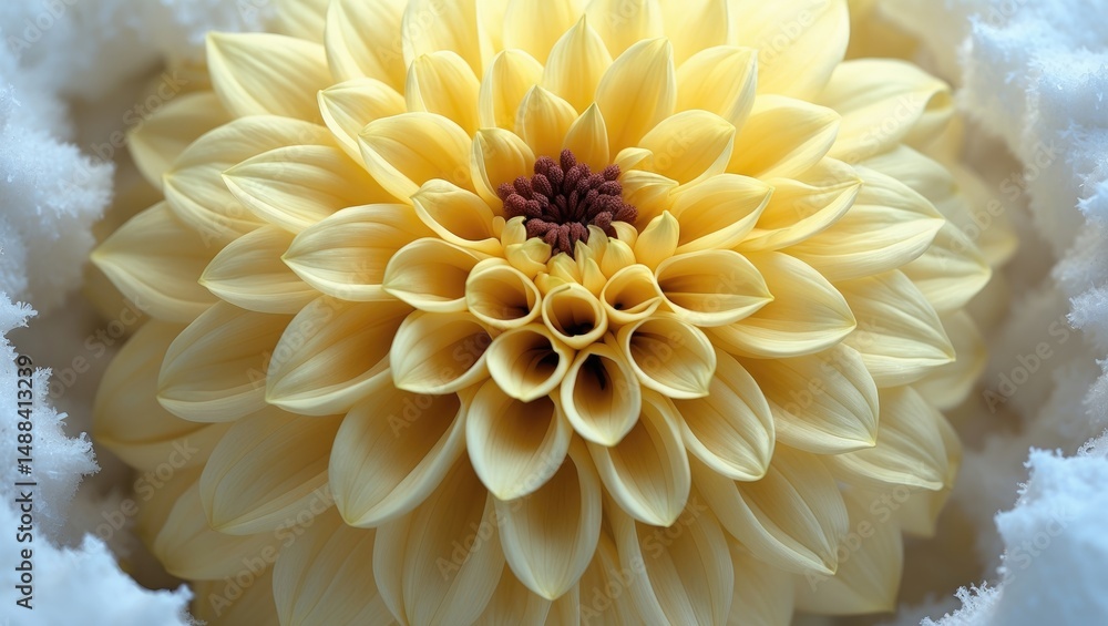 Stunning Yellow Dahlia Blossom Set Against a White Backdrop Stunning Yellow Dahlia Blossom Set Against a White Backdrop