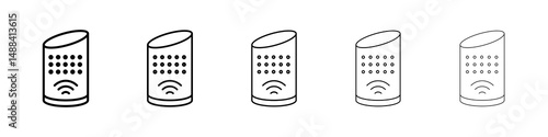 Smart speaker icon concept. graphic design, logo, Web, UI.
