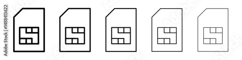 Sim card icon concept. graphic design, logo, Web, UI.