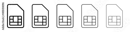 Sim card icon concept. graphic design, logo, Web, UI.