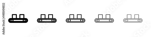 Conveyor belt icon concept. graphic design, logo, Web, UI.