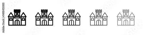 Castle icon concept. graphic design, logo, Web, UI.