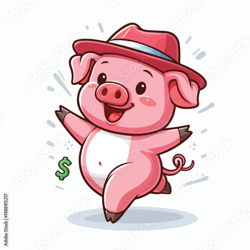 cute pig vector