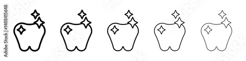 clean tooth icon concept. graphic design, logo, Web, UI.