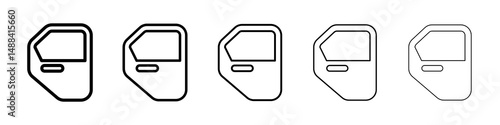 car door icon concept. graphic design, logo, Web, UI.