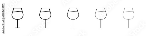 Wine glass icon concept. graphic design, logo, Web, UI.