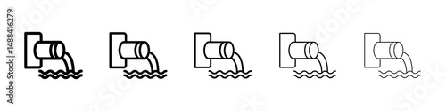 Wastewater icon concept. graphic design, logo, Web, UI.