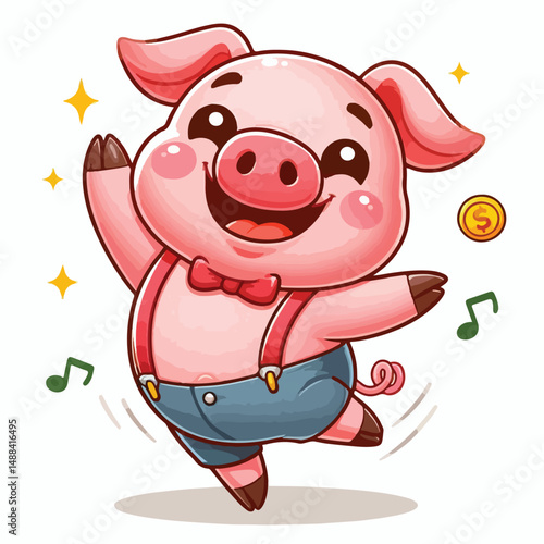 cute pig vector