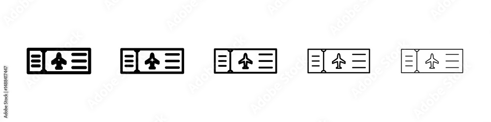 Ticket airline icon concept. graphic design, logo, Web, UI. Ticket airline icon concept. graphic design, logo, Web, UI.