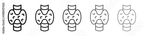 Thyroid icon concept. graphic design, logo, Web, UI.