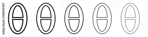 Theta icon concept. graphic design, logo, Web, UI.