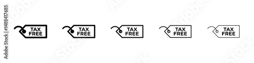 Tax free icon concept. graphic design, logo, Web, UI.