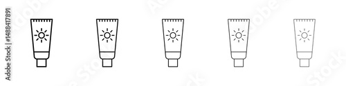 Sunscreen icon concept. graphic design, logo, Web, UI.