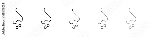 Stuffy nose icon concept. graphic design, logo, Web, UI.