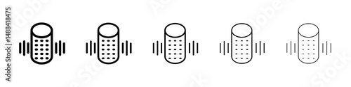 Smart speaker icon concept. graphic design, logo, Web, UI.