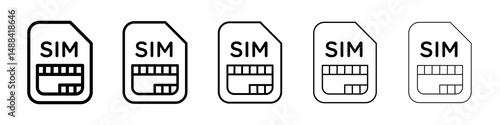 Sim card icon concept. graphic design, logo, Web, UI.