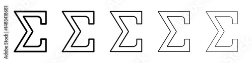 Sigma icon concept. graphic design, logo, Web, UI.