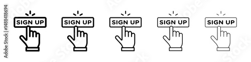 Sign up icon concept. graphic design, logo, Web, UI.