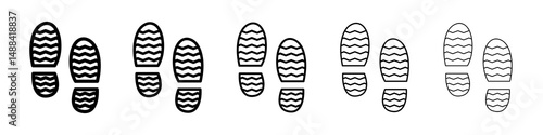 Shoe print icon concept. graphic design, logo, Web, UI.