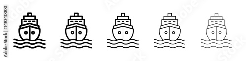 Ship icon concept. graphic design, logo, Web, UI.