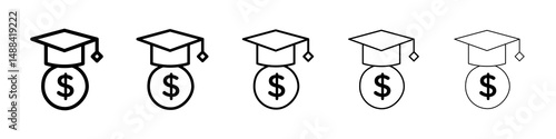 Scholarship icon concept. graphic design, logo, Web, UI.