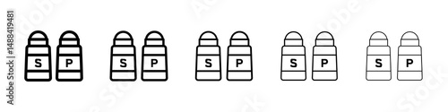 Salt pepper icon concept. graphic design, logo, Web, UI.