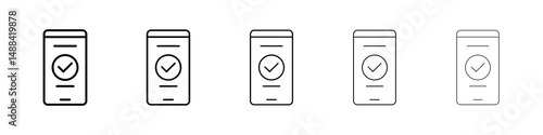Reservation smartphone icon concept. graphic design, logo, Web, UI.