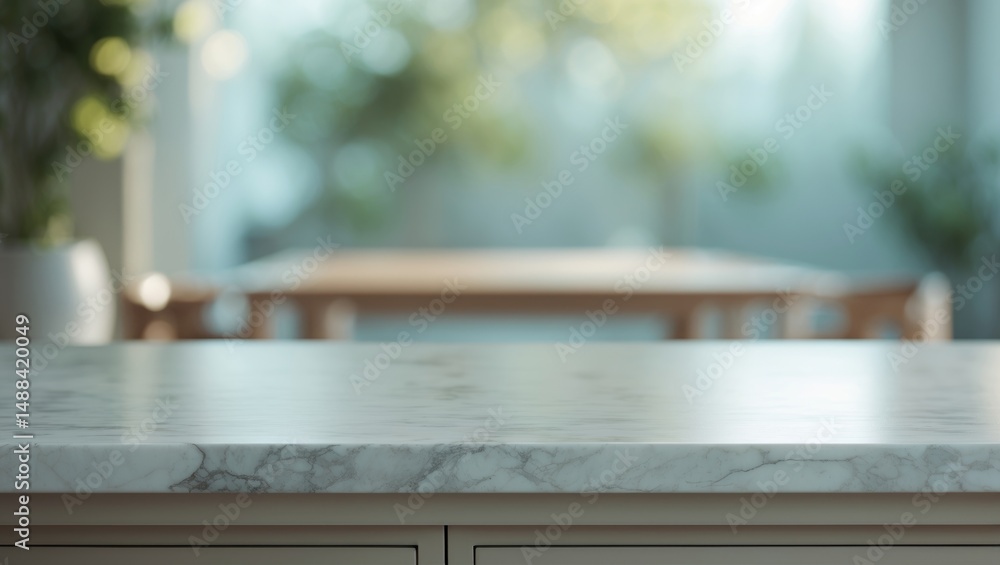 Display concept featuring a white marble table set against a blurry bathroom backdrop. Display concept featuring a white marble table set against a blurry bathroom backdrop.