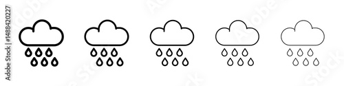 Rain icon concept. graphic design, logo, Web, UI.