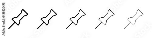Push pin icon concept. graphic design, logo, Web, UI.