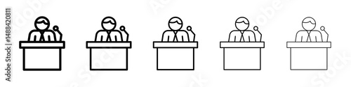 Politician speaker icon concept. graphic design, logo, Web, UI.