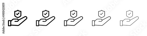 Policyholder icon concept. graphic design, logo, Web, UI.