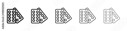 Pill blister pack icon concept. graphic design, logo, Web, UI.