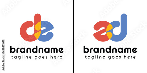 Letters dz zd Playful Logo, represent a fun, energetic, and joy