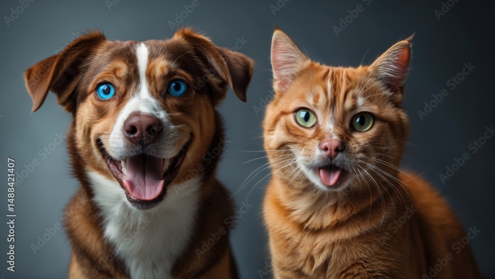 Charming depiction of delightful pets Charming depiction of delightful pets