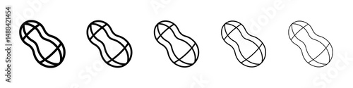 Peanut icon concept. graphic design, logo, Web, UI.