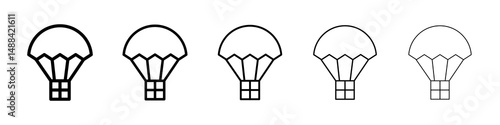 Parachute icon concept. graphic design, logo, Web, UI.