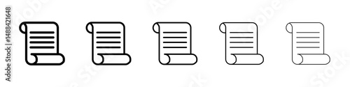 Paper Scroll icon concept. graphic design, logo, Web, UI.