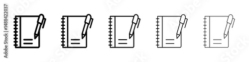 Notebook icon concept. graphic design, logo, Web, UI.