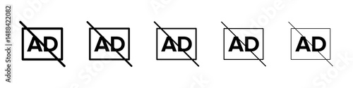 No audio description icon concept. graphic design, logo, Web, UI.