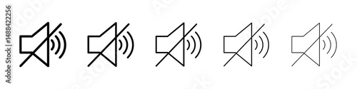 Mute sound icon concept. graphic design, logo, Web, UI.