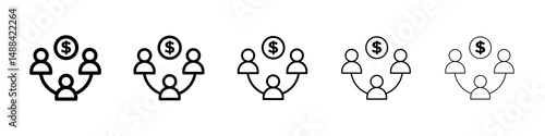 Mutual funds icon concept. graphic design, logo, Web, UI.