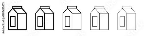 Milk carton icon concept. graphic design, logo, Web, UI.