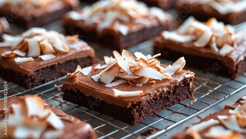 Coconut Flakes Infused Sweet Brownie