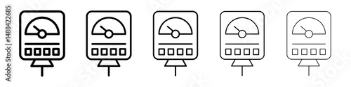 Meter icon concept. graphic design, logo, Web, UI.
