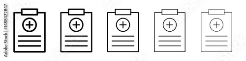Medical report icon concept. graphic design, logo, Web, UI.