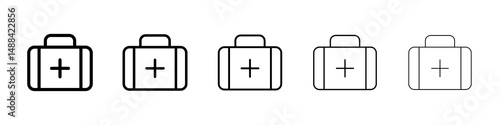 Medical kit icon concept. graphic design, logo, Web, UI.