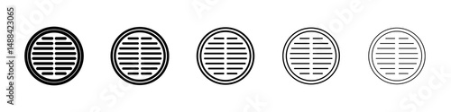 Manhole icon concept. graphic design, logo, Web, UI.