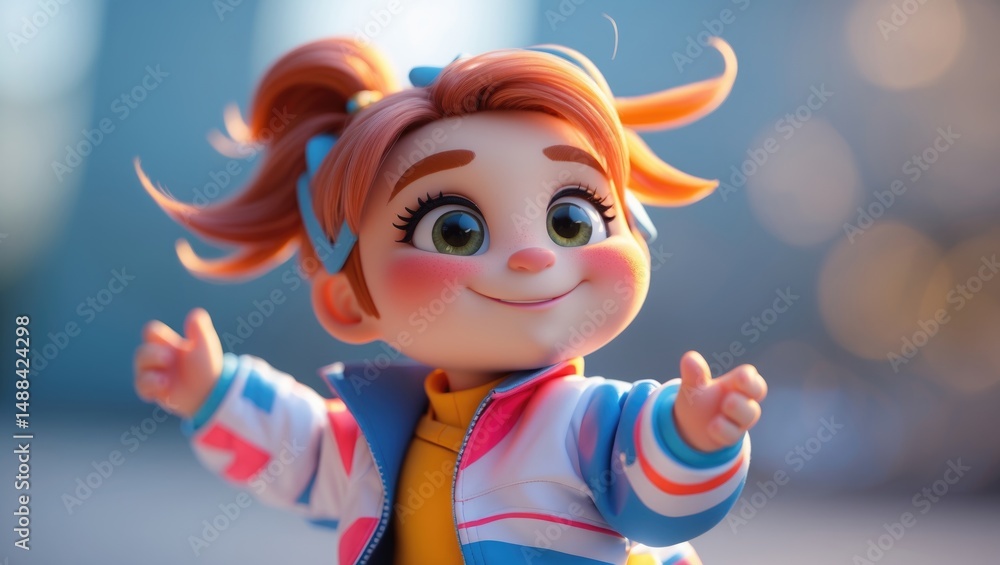 A current cartoon figure dressed in clothing A current cartoon figure dressed in clothing